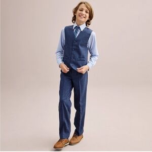 Boys IZOD Vest, Shirt, Pants & Tie Set Formal Easter Wedding Celebration